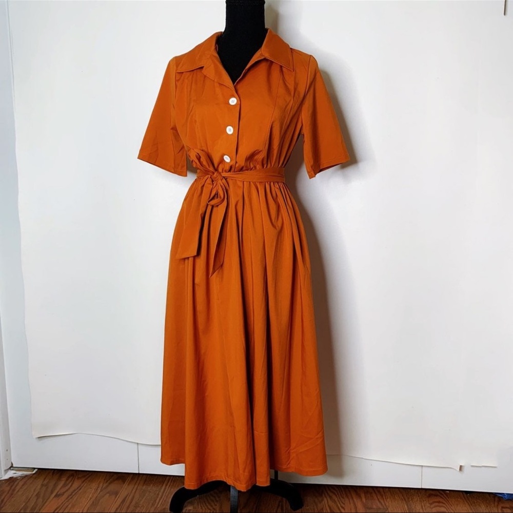 Burnt orange dress